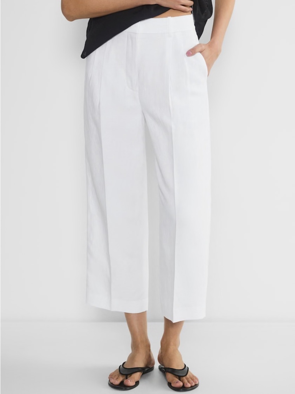 NWOT Aritzia “The Effortless Pant” Cropped Linen - 4